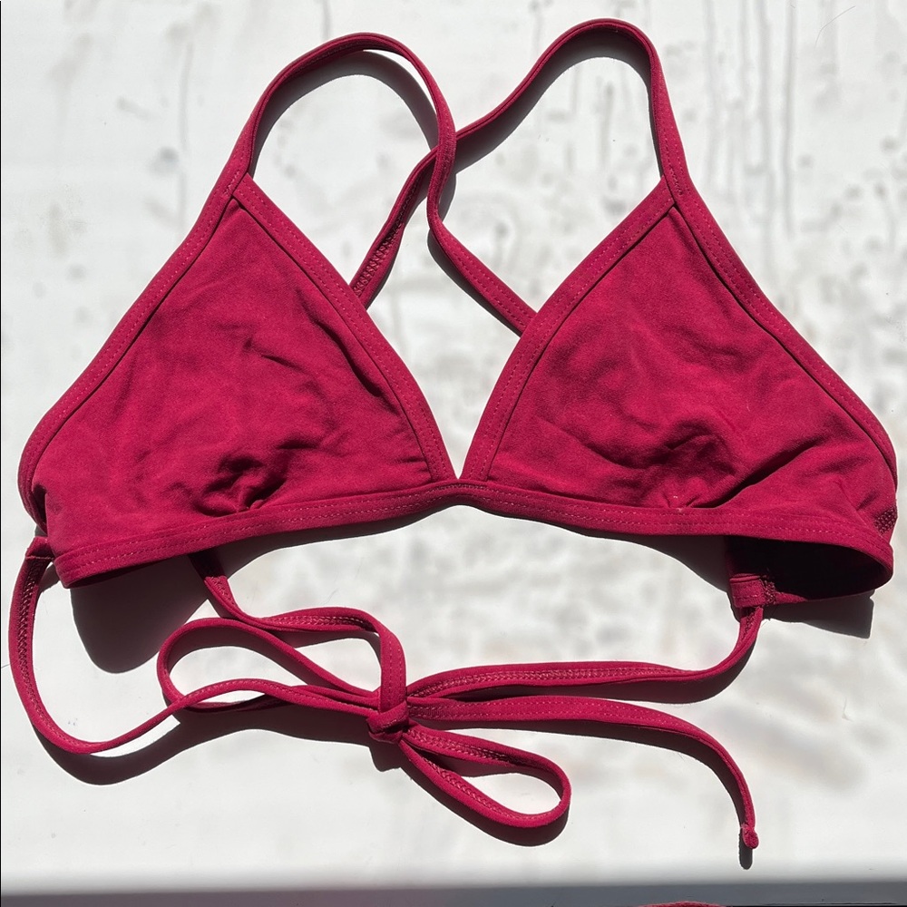 Jolyn Clothing Cabernet Triangle top